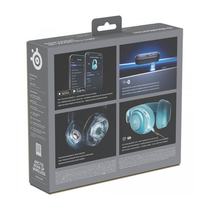 Навушники SteelSeries Arctis Nova 3P Wireless MultiPlatform White (61687) зображення 6
