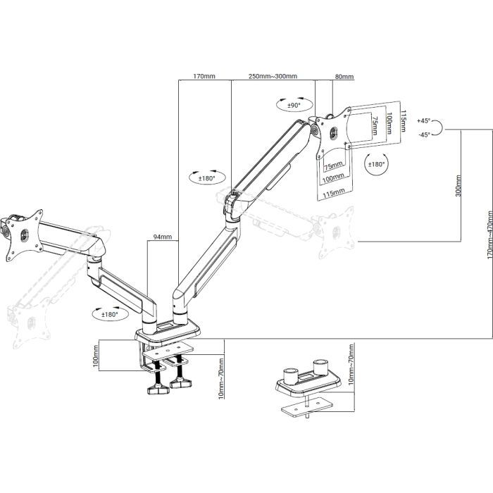 Кронштейн Anda Seat AD-W-A9-2S-BW изображение 11