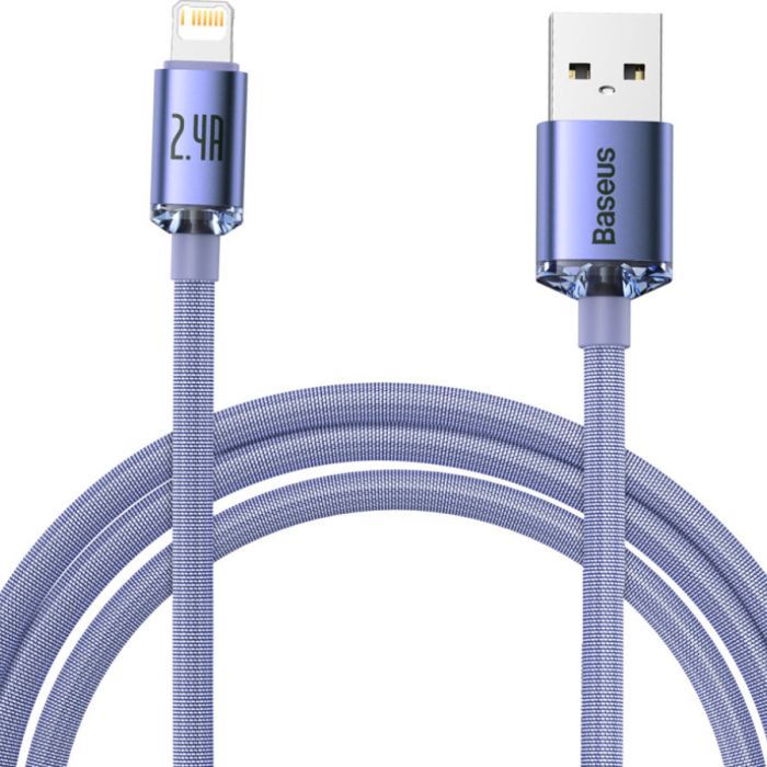Дата кабель USB 2.0 AM to Lightning 1.2m 2.4A blue Baseus (CAJY000003)