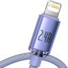 Дата кабель USB 2.0 AM to Lightning 2.0m 2.4A purple Baseus (CAJY000105) изображение 3