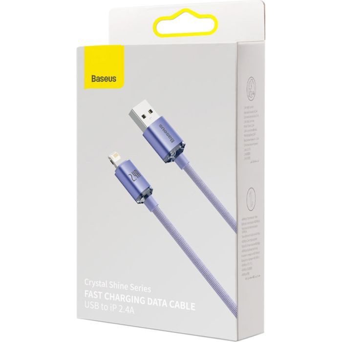 Дата кабель USB 2.0 AM to Lightning 1.2m 2.4A blue Baseus (CAJY000003) зображення 5