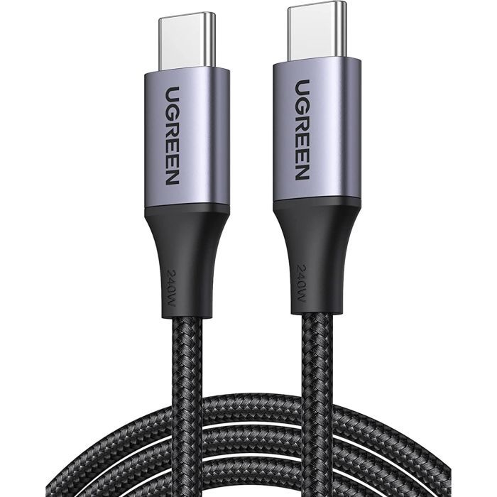 Дата кабель USB-C to USB-C 1.0m 240W US535 space gray Ugreen (15311)