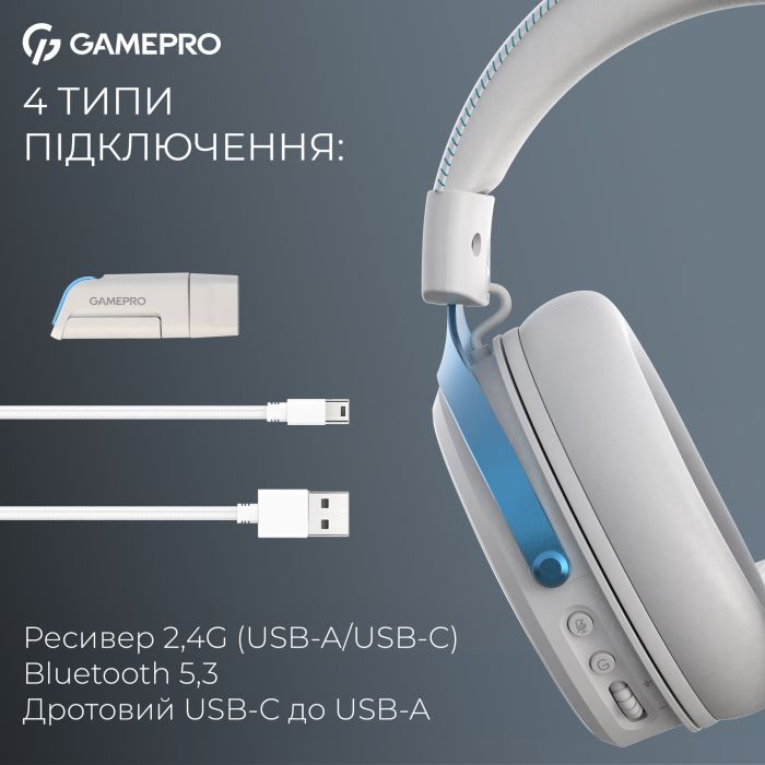 Наушники GamePro Asgard Skadi Wireless Black (HSW191B) изображение 6 Наушники GamePro Asgard Skadi Wireless Black (HSW191B) изображение 6