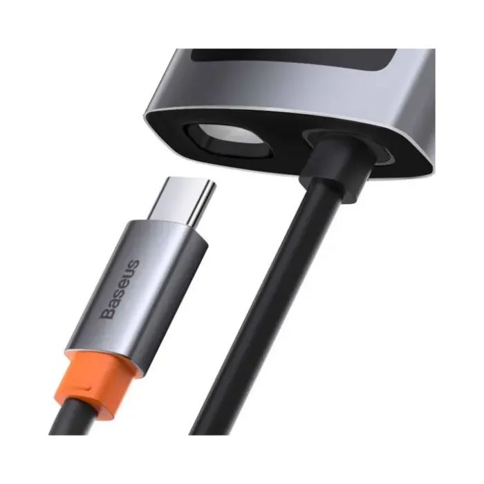 Концентратор Baseus USB-C 4-in-1 3xUSB 3.0 + RJ45 1000Mbps gray (WKWG070113) изображение 4