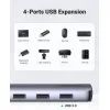 Концентратор Ugreen USB-C to 4xUSB 3.0 + HDMI CM417 gray (20197) зображення 4 Концентратор Ugreen USB-C to 4xUSB 3.0 + HDMI CM417 gray (20197) зображення 4