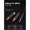 Кабель мультимедийный 3.5mm M to 2xRCA M 2.0m AV102 black Ugreen (10510) изображение 4 Кабель мультимедийный 3.5mm M to 2xRCA M 2.0m AV102 black Ugreen (10510) изображение 4
