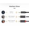 Кабель мультимедийный 3.5mm M to 2xRCA M 2.0m AV102 black Ugreen (10510) изображение 5 Кабель мультимедийный 3.5mm M to 2xRCA M 2.0m AV102 black Ugreen (10510) изображение 5