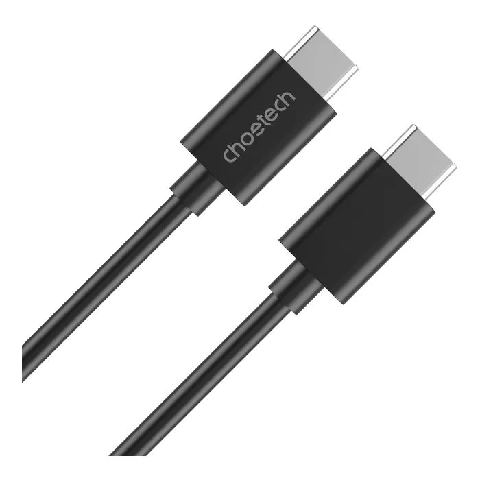 Дата кабель USB-C to USB-C 1.0m 3A black Choetech (CC0002-V2) изображение 2 Дата кабель USB-C to USB-C 1.0m 3A black Choetech (CC0002-V2) изображение 2