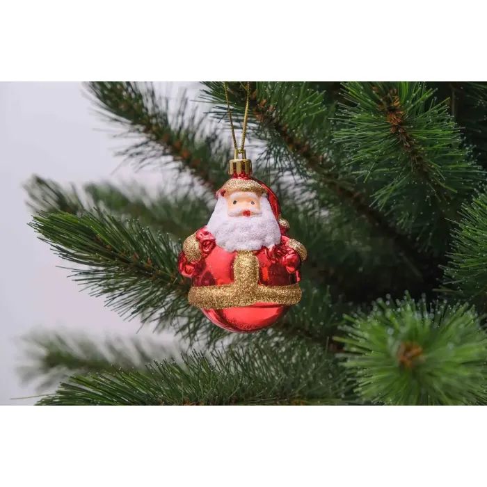 Елочная игрушка Chomik Санта пластикові 2 шт, 8 см (5900779839281) изображение 4