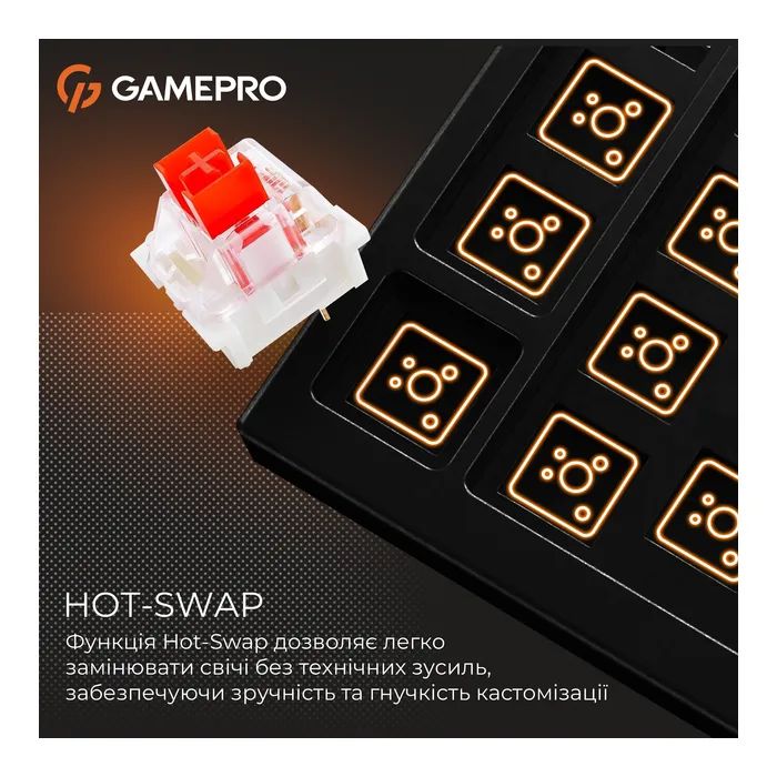 Клавіатура GamePro Genesis Metallic MK144B Outemu Red Switch USB UA Black (MK144B) зображення 12