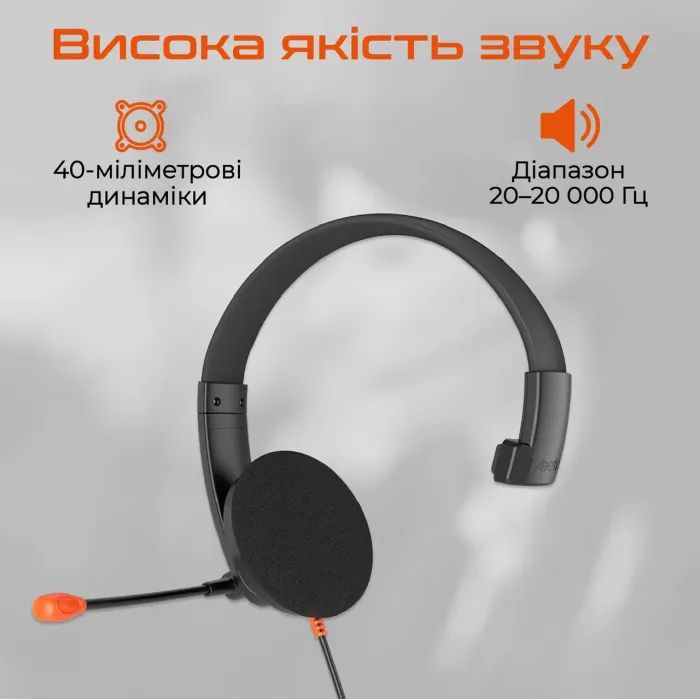 Навушники Meetion HP002U Black/Orange (MT-HP002U-A) зображення 3