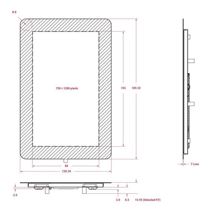 Екран для Мікро ПК Raspberry Pi Touch Display 2 - 7" (SC1635) зображення 3