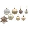 Елочная игрушка Chomik пластикові Кульки, сніжинки 30 шт, шампань (5900779895324_2) изображение 2