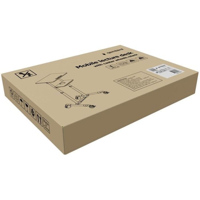 Приставной стол Gembird Напольная, высота 1110-1345 мм (до 10 кг) (TVS-DESK-01-BK) изображение 4