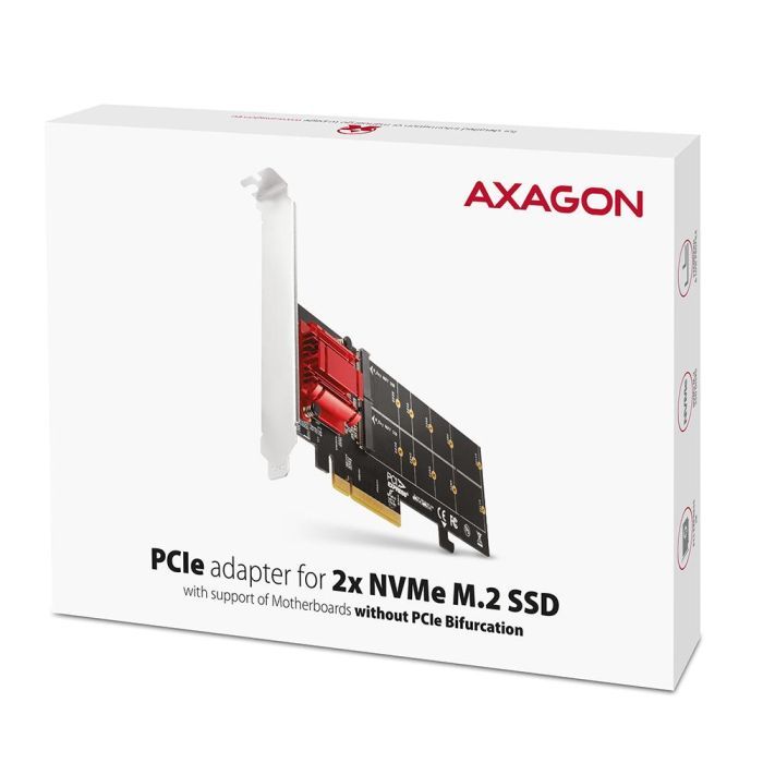 Контроллер AXAGON PCIe to 2xNVMe M.2 controller (PCEM2-ND) изображение 2