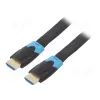 Кабель мультимедійний HDMI M to HDMI M 10.0m 1080p60Hz flat black Vention (AAKBL)