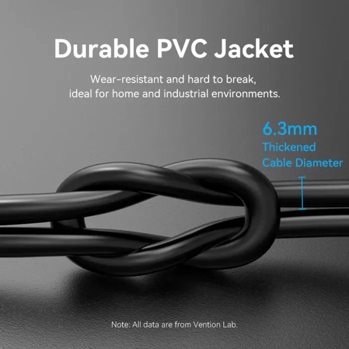 Патч-корд 1.5м, S/FTP cat 8 RJ-45 black Vention (IKABG) изображение 10