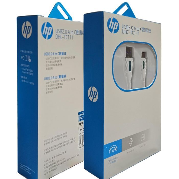 Дата кабель USB 2.0 AM to USB-C 2.0m 3A HP (HP_DHC-TC111-2M) изображение 4