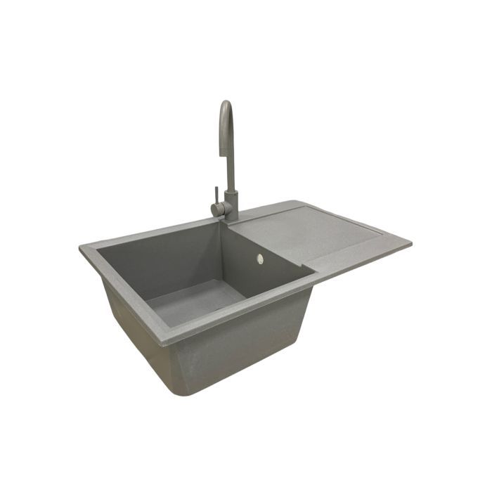 Мийка кухонна Adamant Horizon сірий + змішувач (1824296911504) зображення 3