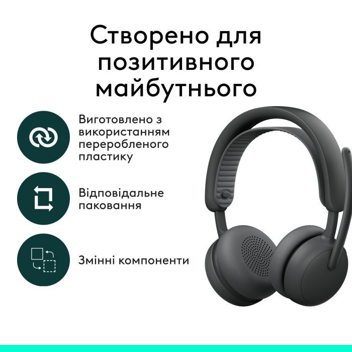 Наушники Logitech Zone Wireless 2 ES Graphite (981-001503) изображение 10