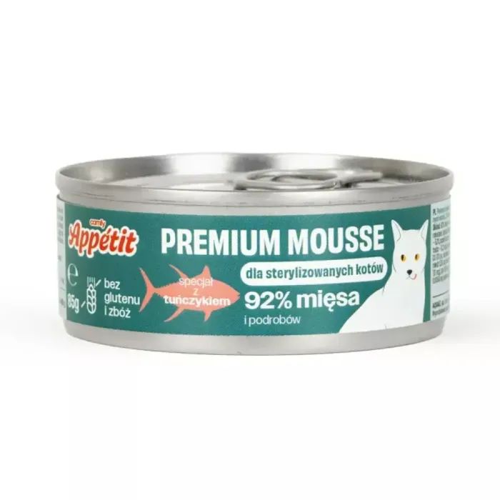 Паштет для кошек Comfy Appetit Premium Mousse с тунцем для стерилизованных 85 г (5905546345705)