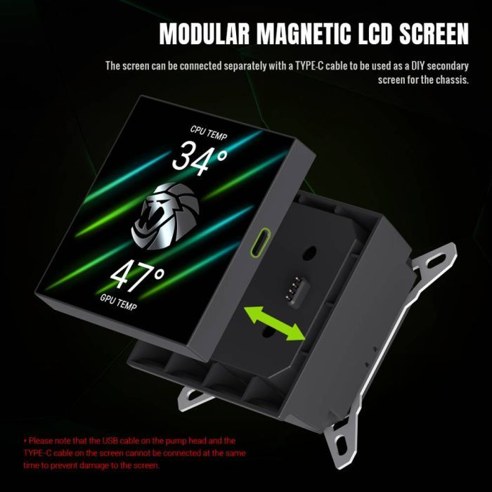 Система жидкостного охлаждения Gamemax GLACIER 240 LCD BK изображение 11