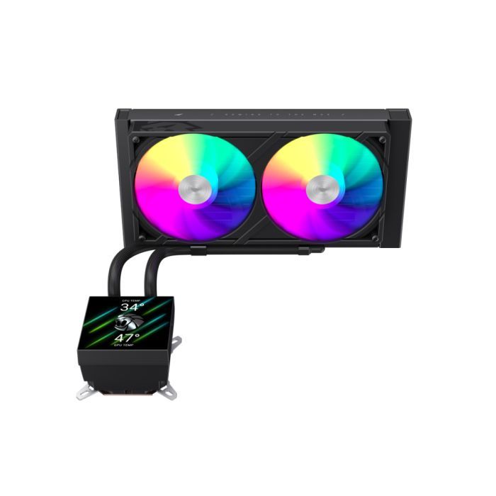 Система жидкостного охлаждения Gamemax GLACIER 240 LCD BK изображение 2