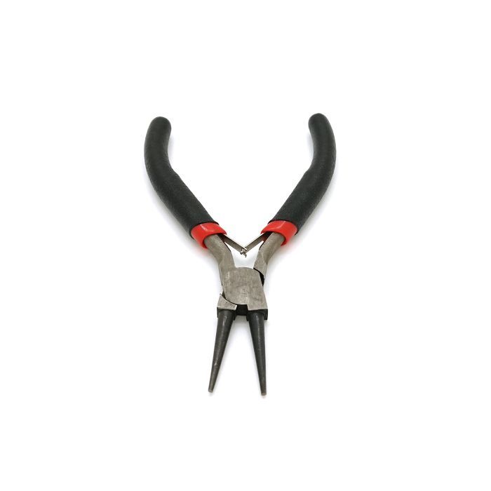 Плоскогубцы Voltronic круглогубцы 4,5-дюймовые, черно-красные ручки, 120мм (YT-VL120R) изображение 2