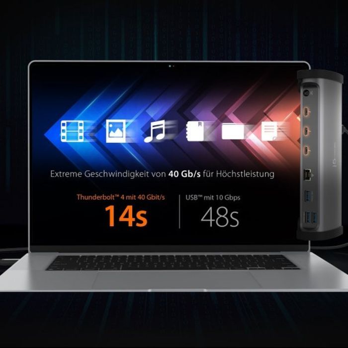 Порт-реплікатор J5create Dock-Station USB-C 11-in-1 (Thunderbolt/PD/картридер/USB-A/USB-C) (JTD562-EN) зображення 8