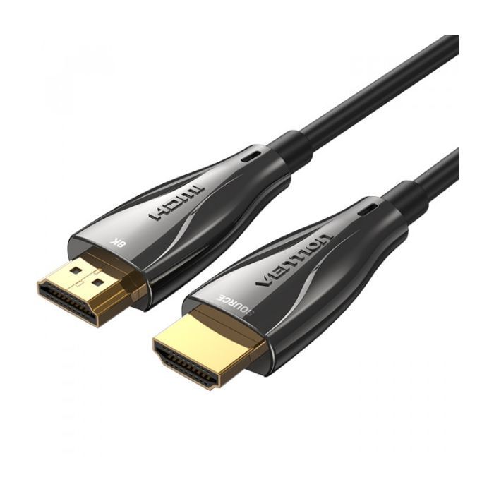 Кабель мультимедійний HDMI M to HDMI M 60.0m V2.1 Optical 8K 60Hz 48Gbps Dolby 7.1 black Vention (ALBBAE) зображення 2