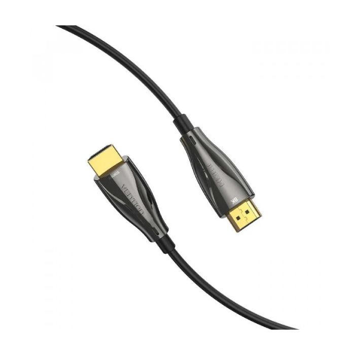 Кабель мультимедійний HDMI M to HDMI M 60.0m V2.1 Optical 8K 60Hz 48Gbps Dolby 7.1 black Vention (ALBBAE) зображення 3