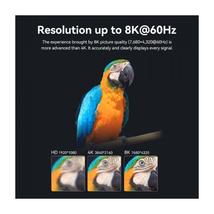 Кабель мультимедійний HDMI M to HDMI M 60.0m V2.1 Optical 8K 60Hz 48Gbps Dolby 7.1 black Vention (ALBBAE) зображення 6