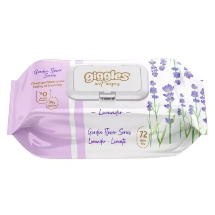 Дитячі вологі серветки Dolphin Lavander з клапоном 72 шт (8680131207428)