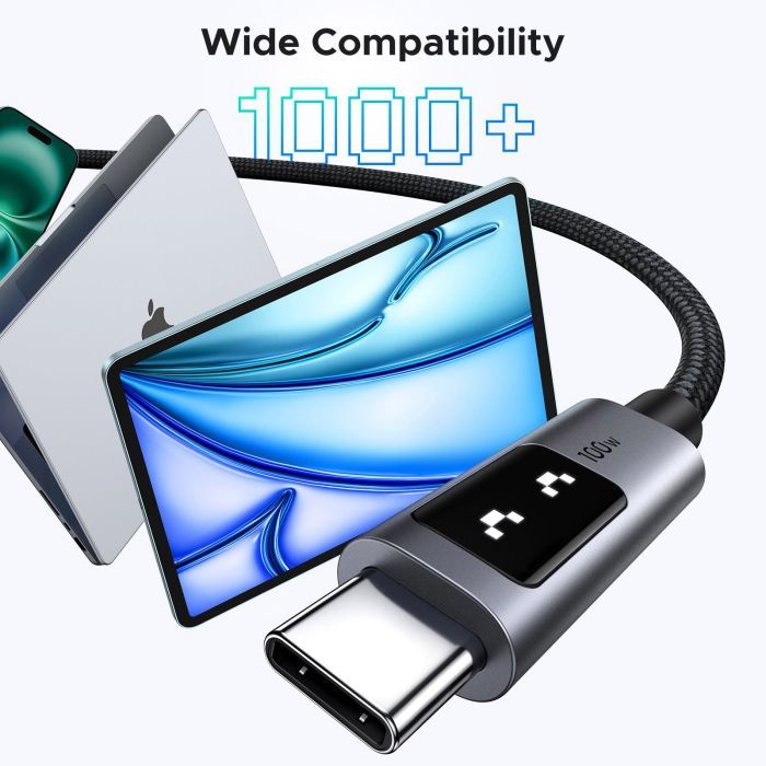 Дата кабель USB-C to USB-C 2.0m PD 100W L509 black Ugreen (35512) изображение 11