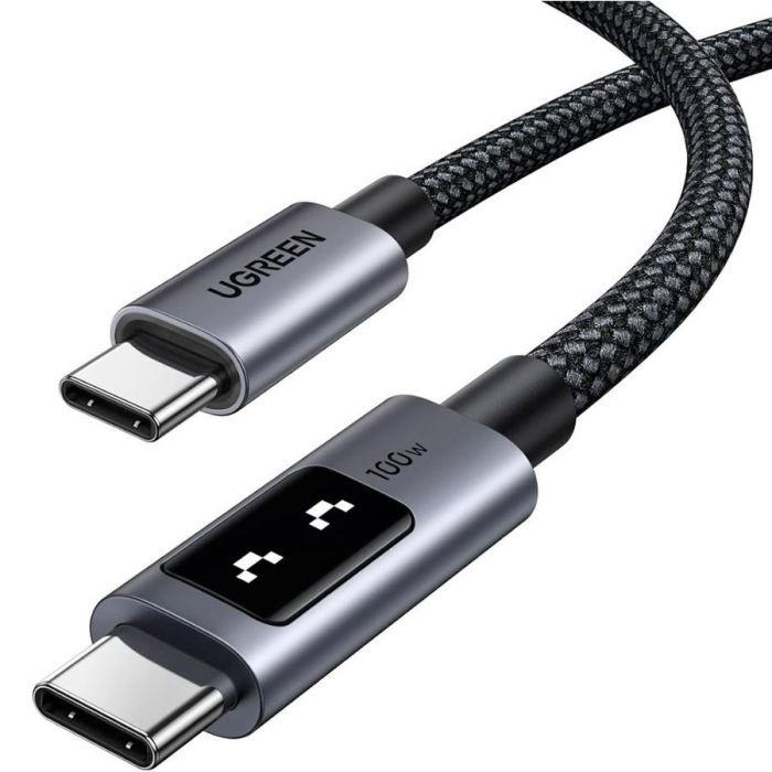 Дата кабель USB-C to USB-C 2.0m PD 100W L509 black Ugreen (35512) изображение 2