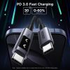 Дата кабель USB-C to USB-C 1.0m PD 100W L509 black Ugreen (35501) изображение 4