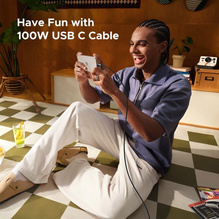 Дата кабель USB-C to USB-C 2.0m PD 100W L509 black Ugreen (35512) изображение 8