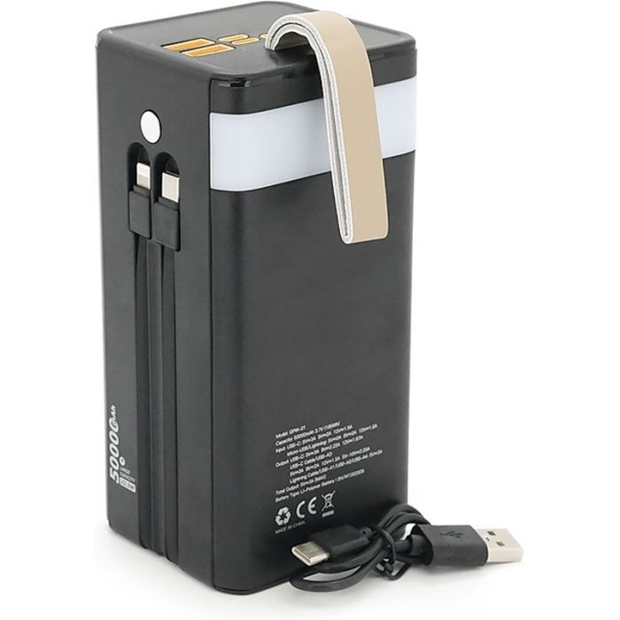 Батарея универсальная 7GO 50000mAh PD/22.5 Solar Black (GPW-01 / 45006) изображение 3
