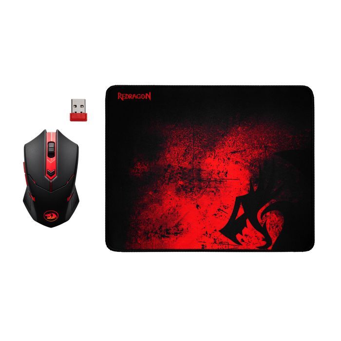 Мишка Defender M601WL-BA Wireless + mouse pad Black/Red (78227)