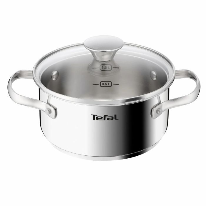 Кастрюля Tefal Minis, з кришкою,1.5 л, нержавіюча сталь, скло (H8744255)
