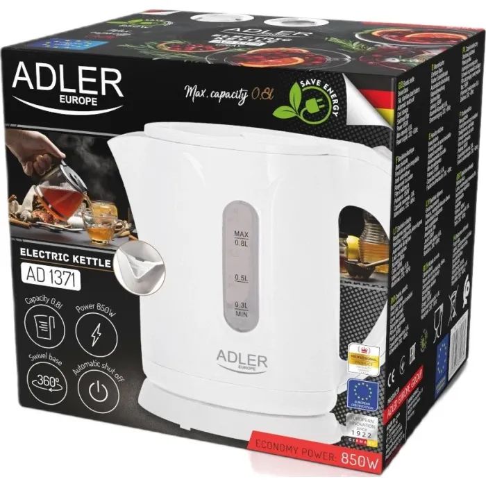 Електрочайник Adler AD 1371 white зображення 7