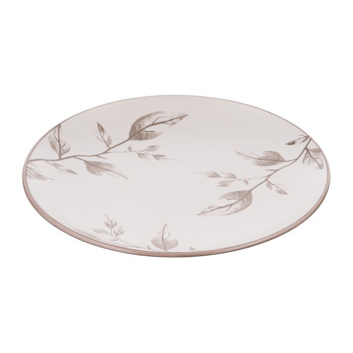 Тарілка Ardesto Asti, 790мл, 20.2см, кераміка, біло-бежевий (AR1420AB)