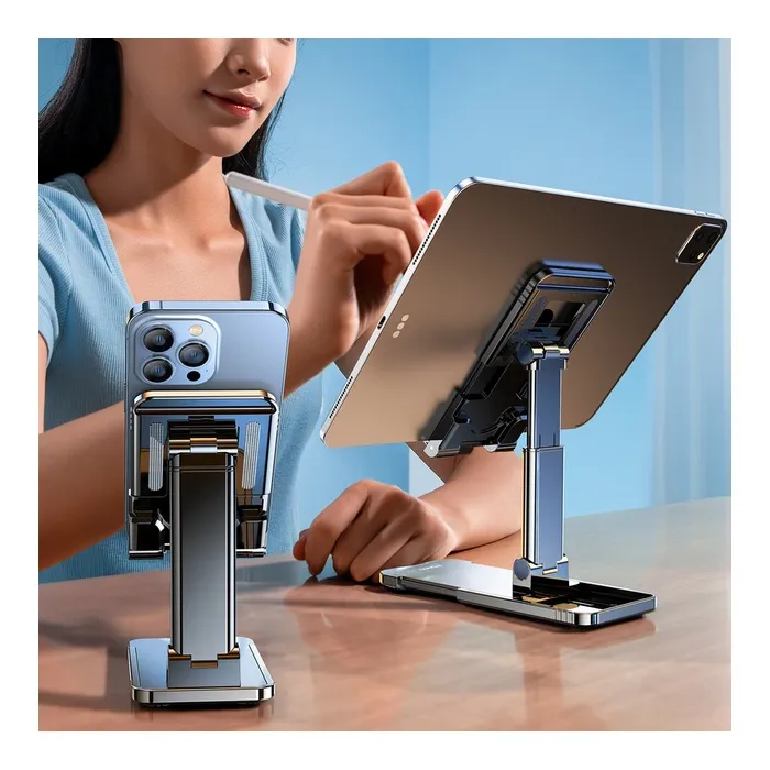Подставка для планшета та телефона TC01A DoubIe SIiding StabiIizing Bracket Black RTAKO (6975523009431) изображение 3