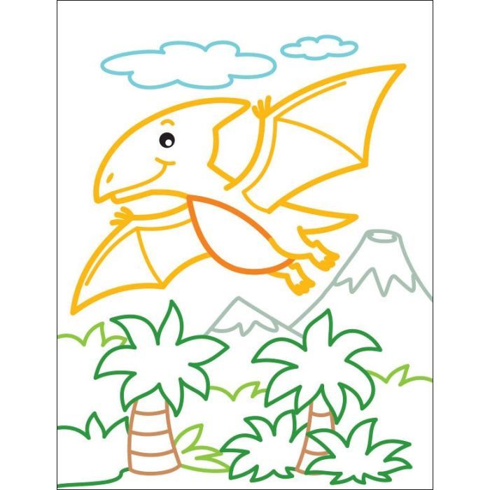 Книга Кольорові зафарбовки. Динозаврик - Н. Коваль Активний розвиток талантів (9789667506445) изображение 2