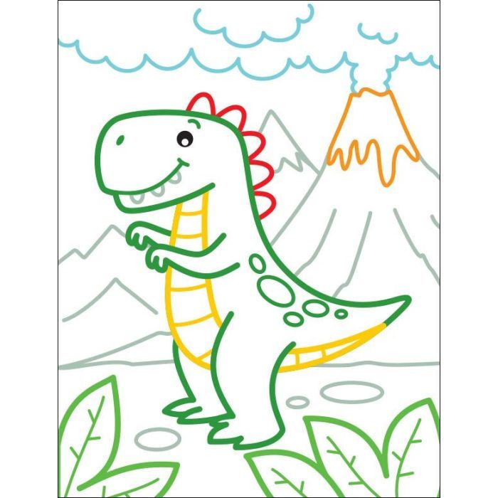 Книга Кольорові зафарбовки. Динозаврик - Н. Коваль Активний розвиток талантів (9789667506445) изображение 5