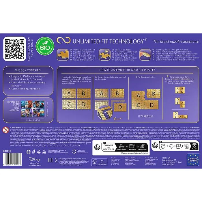 Пазл Trefl UFT Pixar Галерея епічної анімації, 6000 елементів (5900511810387) зображення 5