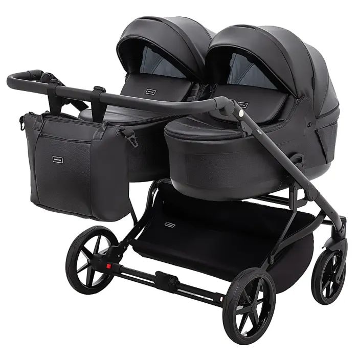 Коляска Adamex 2 в 1 Leo Duo Eco для двійні SA-2 чорна (681143) изображение 2