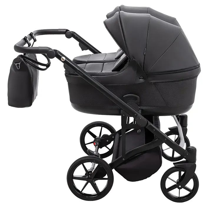 Коляска Adamex 2 в 1 Leo Duo Eco для двійні SA-2 чорна (681143) изображение 3