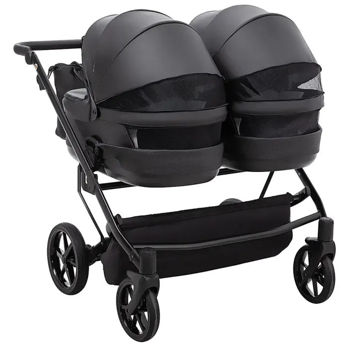 Коляска Adamex 2 в 1 Leo Duo Eco для двійні SA-2 чорна (681143) изображение 6