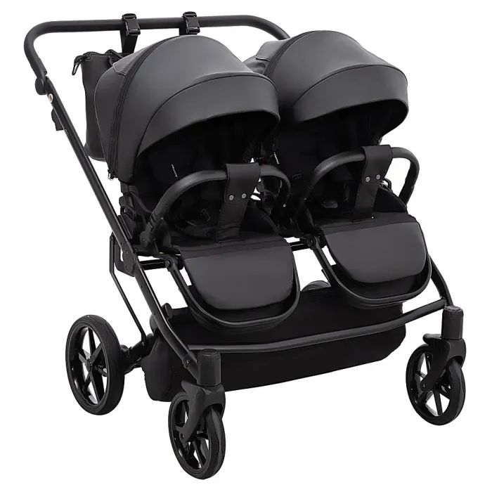 Коляска Adamex 2 в 1 Leo Duo Eco для двійні SA-2 чорна (681143) изображение 8